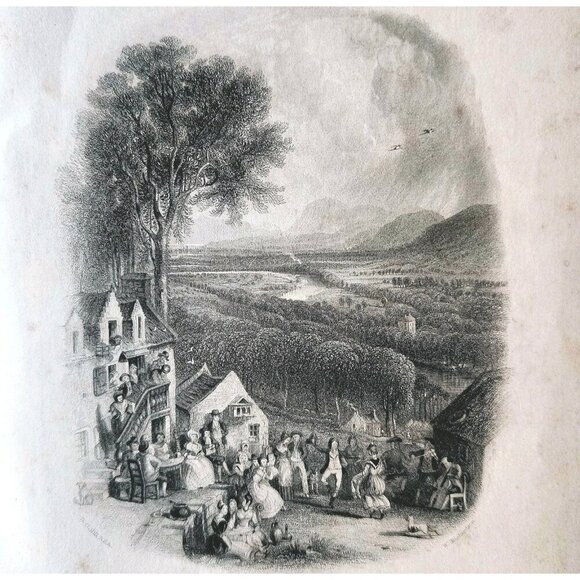 1844 Nithsdale Event Engraving Victorian Scotland Robert Burns Title Page DWSS21 - Picture 1 of 2
